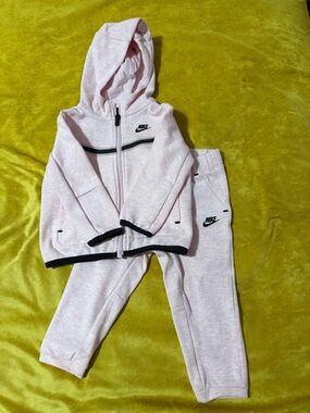 Nike Kids Light Pink Hooded Zip Jacket & Joggers Set